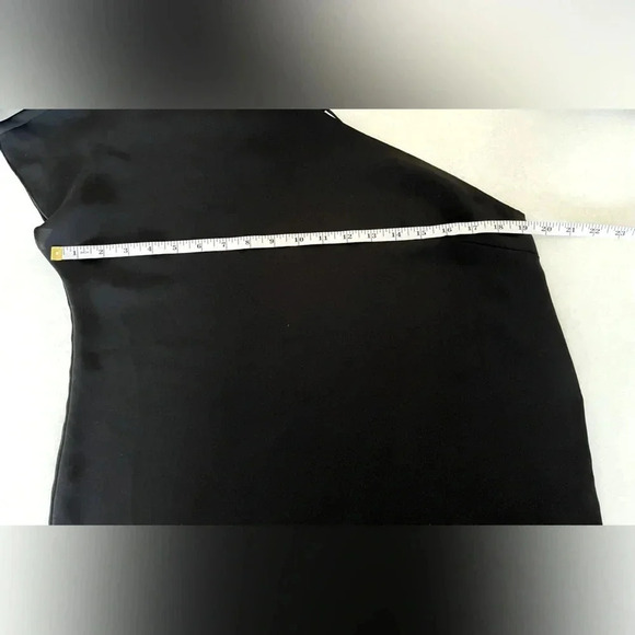 Babaton/ Blouse/ Draped one shoulder/ Black/ Size US M - Picture 10 of 12